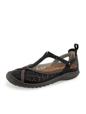 Womens Comfort Hook & Loop Memory Foam Mary Jane Flat